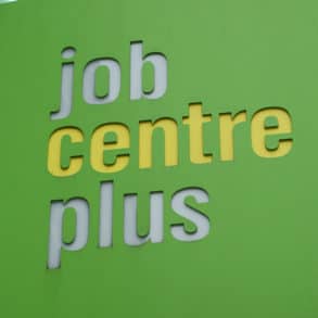 job centre plus sign - new