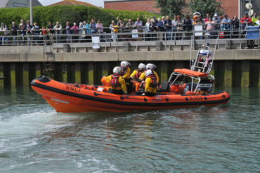 A rescue demonstration can be watched at the RNLI Inshore Lifeboat Centre open day