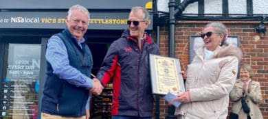 Barry Elliott with Charles and Linda Brading