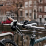 Bicycles on bridge in Amsterdam