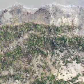 Aerial view of Bonchurch landslide