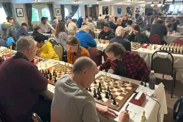 Main room showing everyone competing in chess games