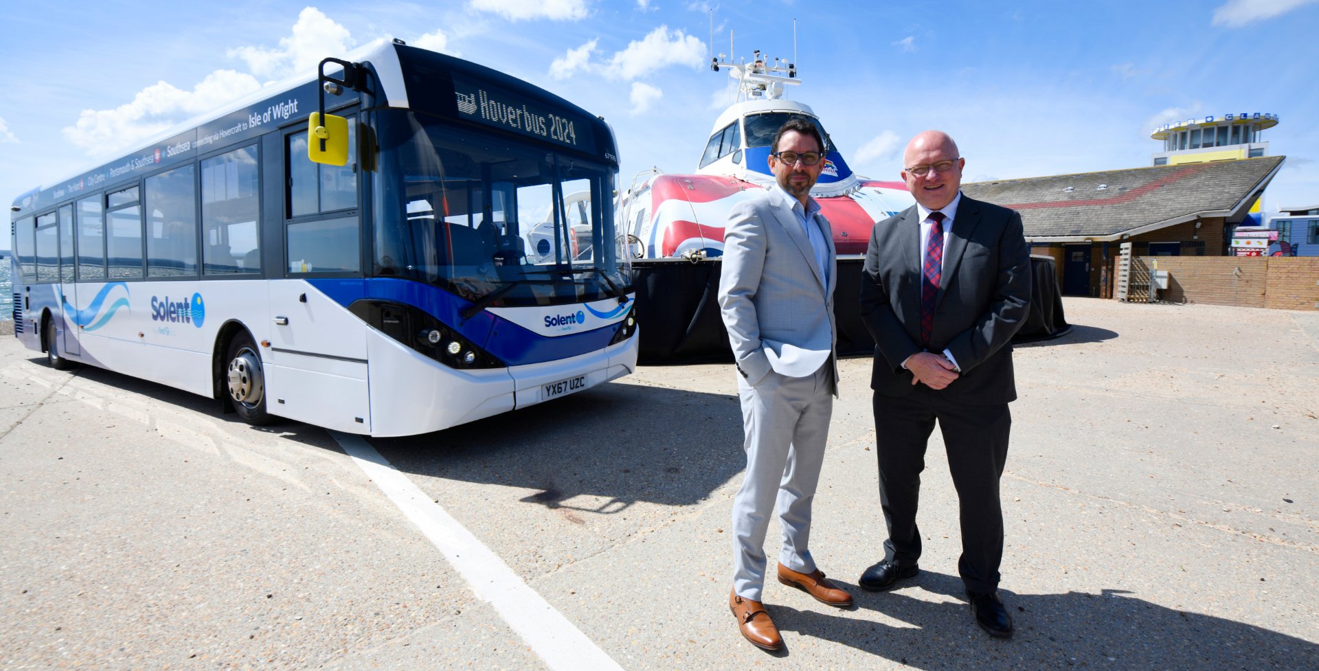 James Eustace, First Solent's Commercial Director, and Neil Chapman, Hovertravel's Managing Director