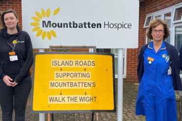 Nikki Guildford, Mountbatten healthcare assistant; Lorraine White, Mountbatten IW fundraising manager; ; Vicky Scovell, senior staff nurse; Iain Thornton, Island Roads streetworks manager