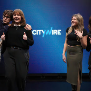 Peter Abbot, Syria Townsend, Sienna Hobbs and Suzanne Richardson at Citywire Studios