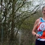 Rachel Richards running on country track
