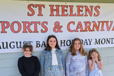 St Helens Carnival Royalty for 2024, from left to right: Belle Delannoy, Matilda Squibb (Carnival Queen), Clara Hughes and Emily Brewer-Smith