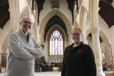 Team vicar the Rev Steve Sutcliffe and operations manager Gemma Torrington in the newly-refurbished building