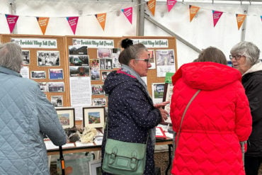 Village Halls Week - people around the stand for Porchfield Village Hall