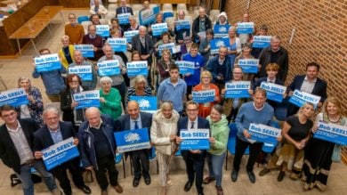 Supporters at Bob Seely's campaign launch