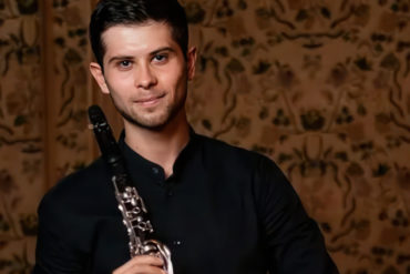 Dmytro Fonariuk with his clarinet