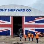 Jacob Young MP being shown around Wight Shipyard.
