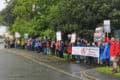 Ramblers protesting outside Osborne House