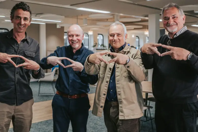 The Founders of ConnectedWight. From left Barnaby Edwards. Brian Marriott. Stephen Izatt. Simon Dover