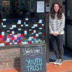 Victoria Toogood, Youth Engagement Officer, in front of IOW Youth Trust Youth Hub