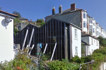 The site of the derelict house in st catherine street, ventnor