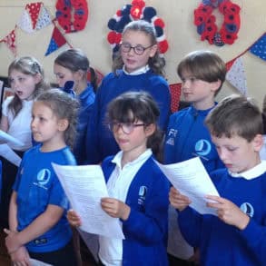 School Choir singing at D-Day celebrations