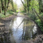 Blackwater cycle track flooded