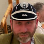 Ian Heal wearing 'skip' cricket cap