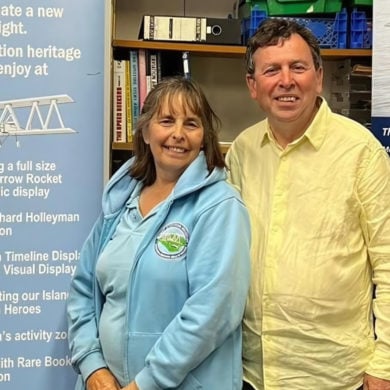 Helen and Michael Lilley at the Wight Aviation Museum