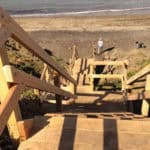 New beach steps at Compton