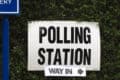 Polling station sign