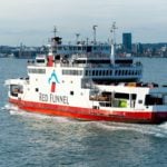 Red Funnel ferry heading into southampton