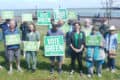 Vix Lowthion with Green Party Supporters