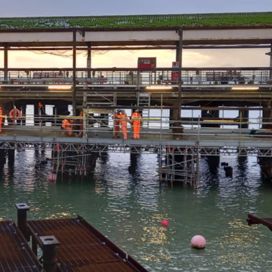 Working on Ryde Pier