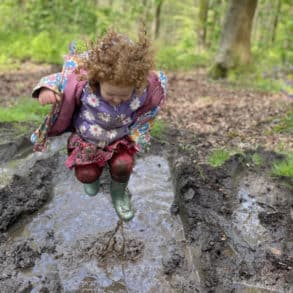 cassie jumping in the mud by Francesca Croft