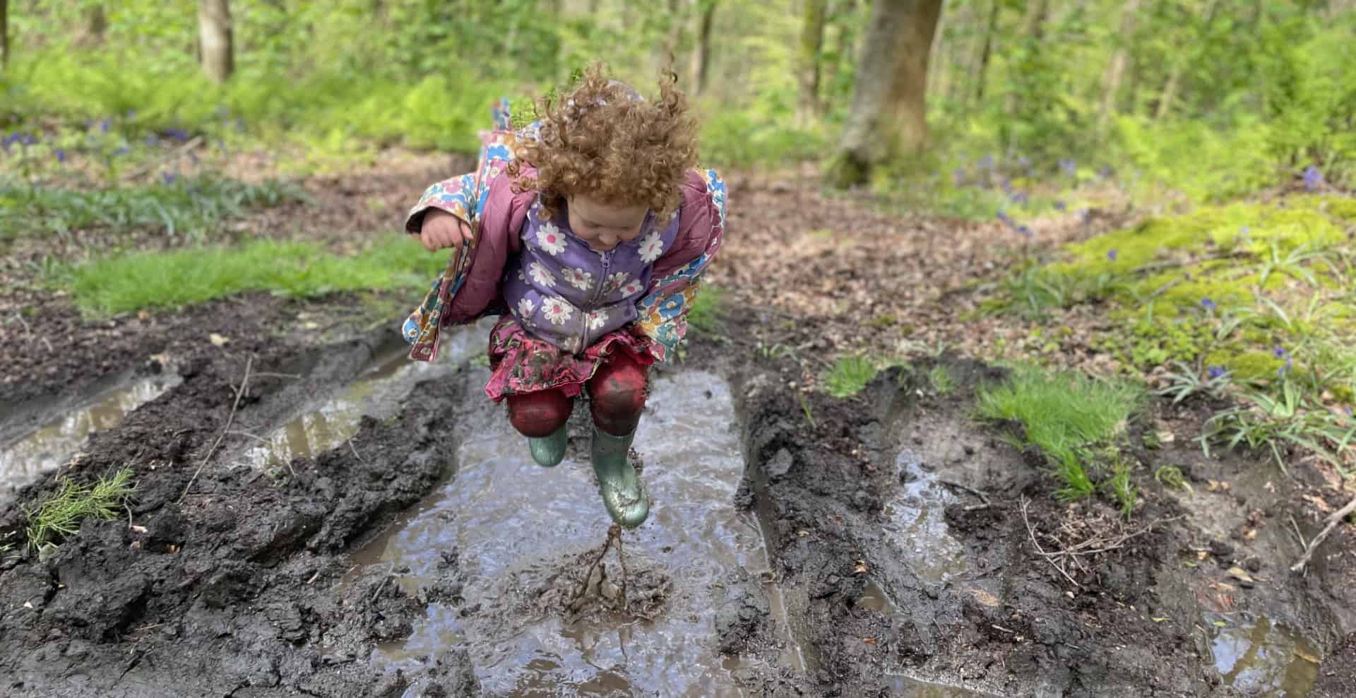 cassie jumping in the mud by Francesca Croft