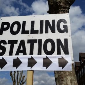 polling station sign by bagelmouse