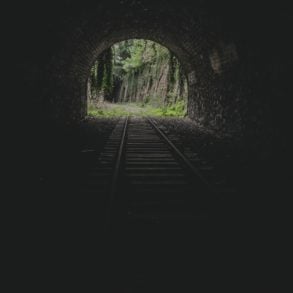 emerging from a tunnel