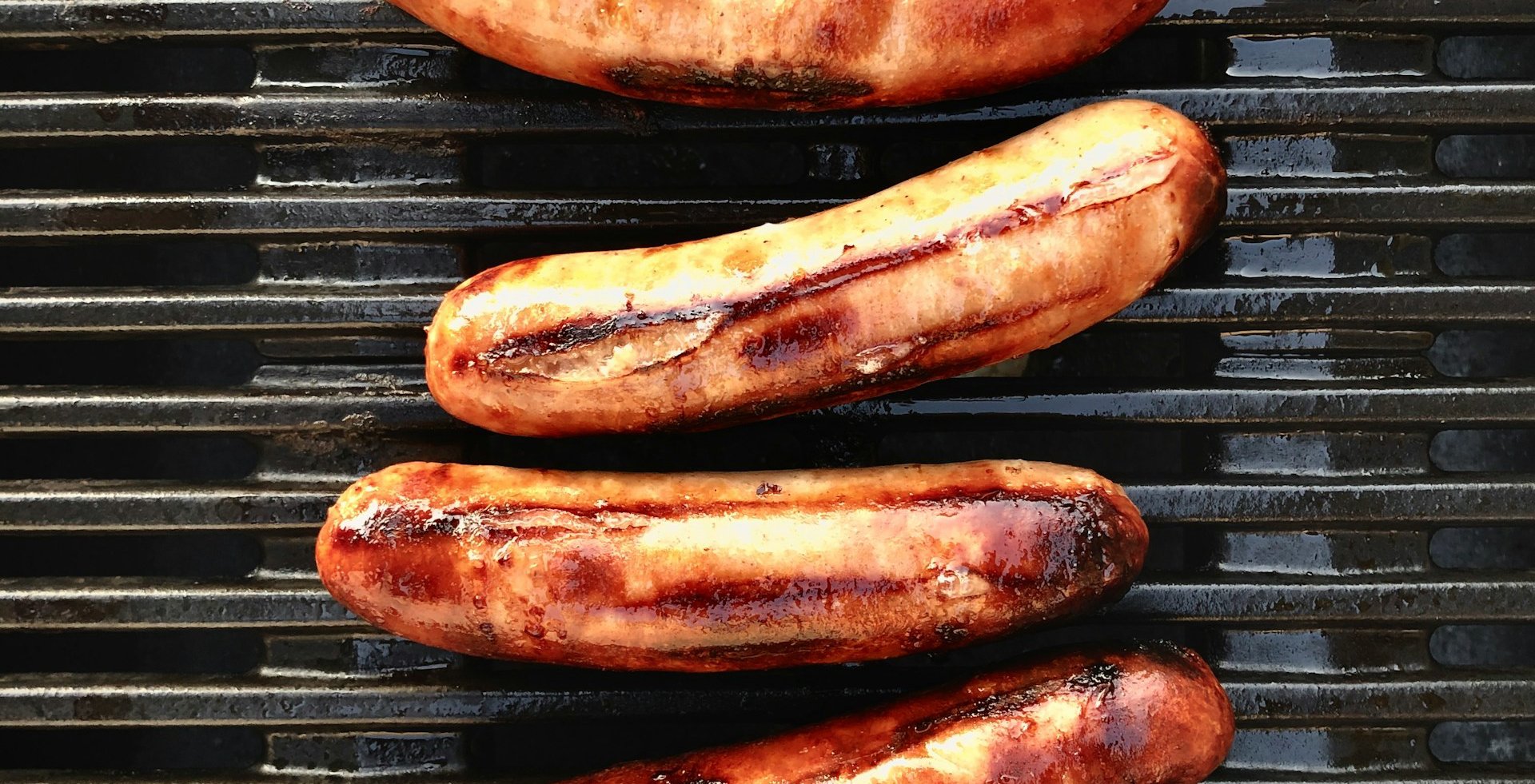sausages on a BBQ