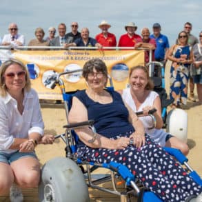 Town councillors and others at the Ryde Beach Access Opening