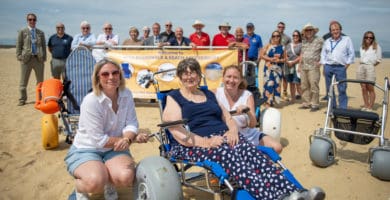 Town councillors and others at the Ryde Beach Access Opening