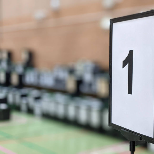 Ballot boxes at Isle of Wight council election count