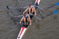 Carter and Louis in rowing boat