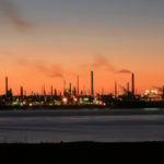 Fawley Oil Refinery in the sunset
