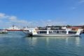 Floating Bridge with Red Funnel ferry