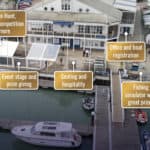 Photo of Cowes Yacht Haven with details of what is going on where