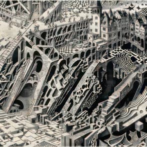 AI generated image based on Escher style