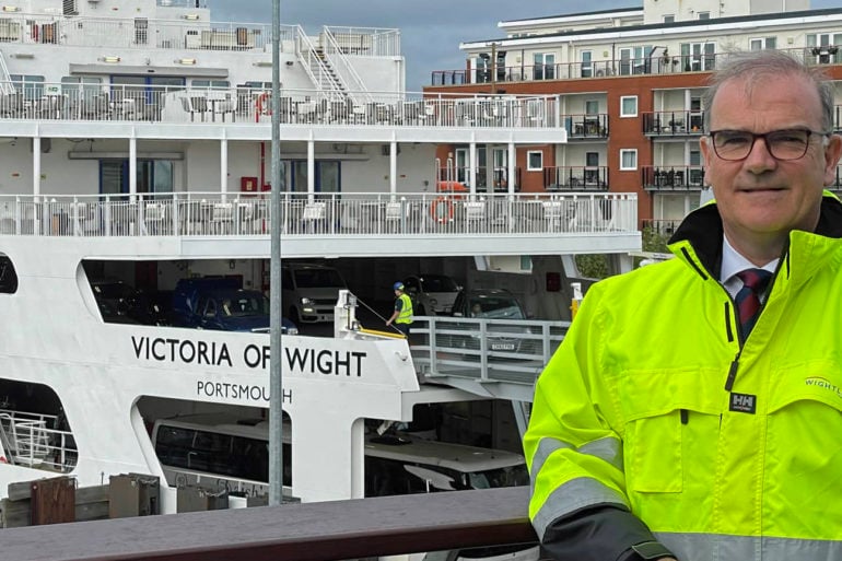 Keith Greenfield with Victoria of Wight in Portsmouth
