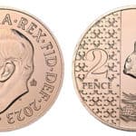 King Charles and Red Squirrel on new 2p pieces white background