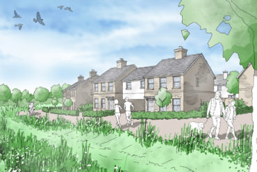 artists impression of houses at Pennyfeathers edge