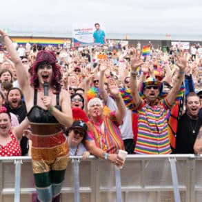 The crowds at Isle of Wight Pride