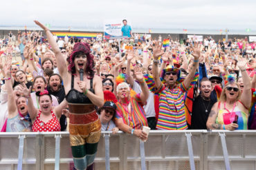 The crowds at Isle of Wight Pride