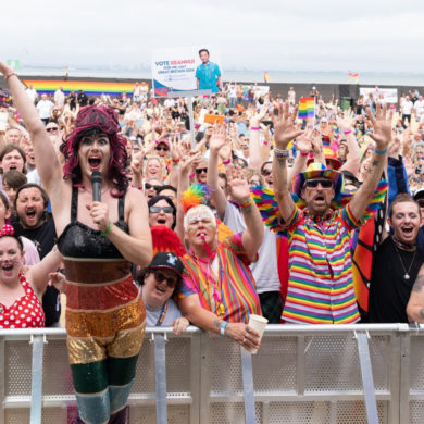 The crowds at Isle of Wight Pride