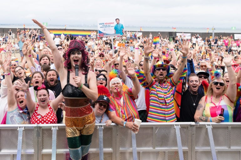 The crowds at Isle of Wight Pride