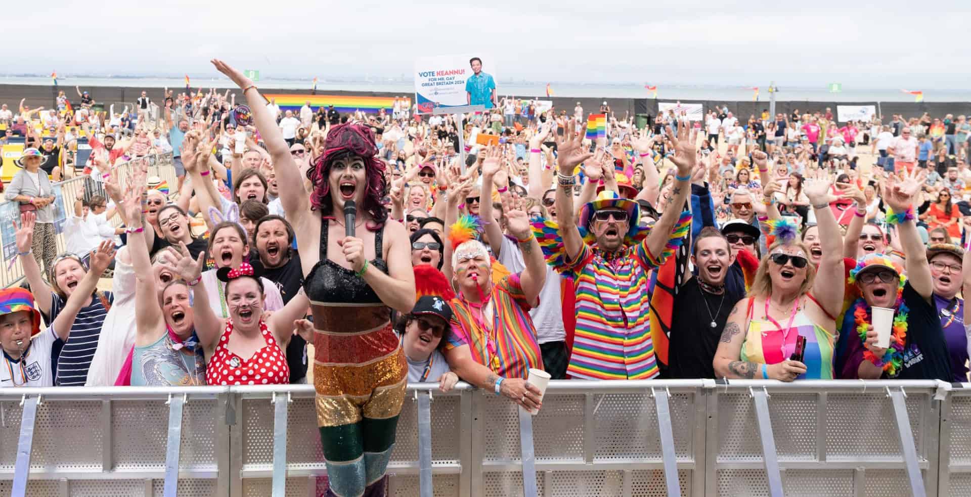 The crowds at Isle of Wight Pride